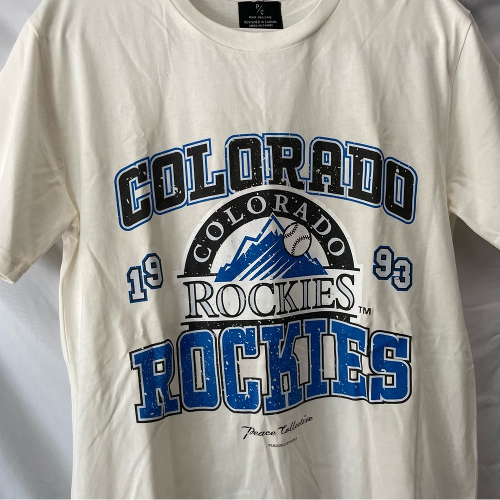 Colorado Rockies Vintage Washed T-Shirt - Ivory